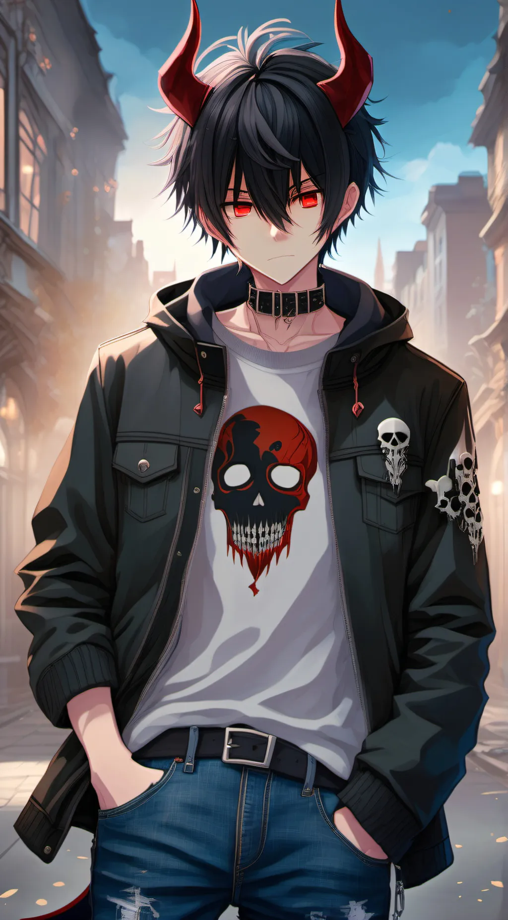 ai character: demon jade background