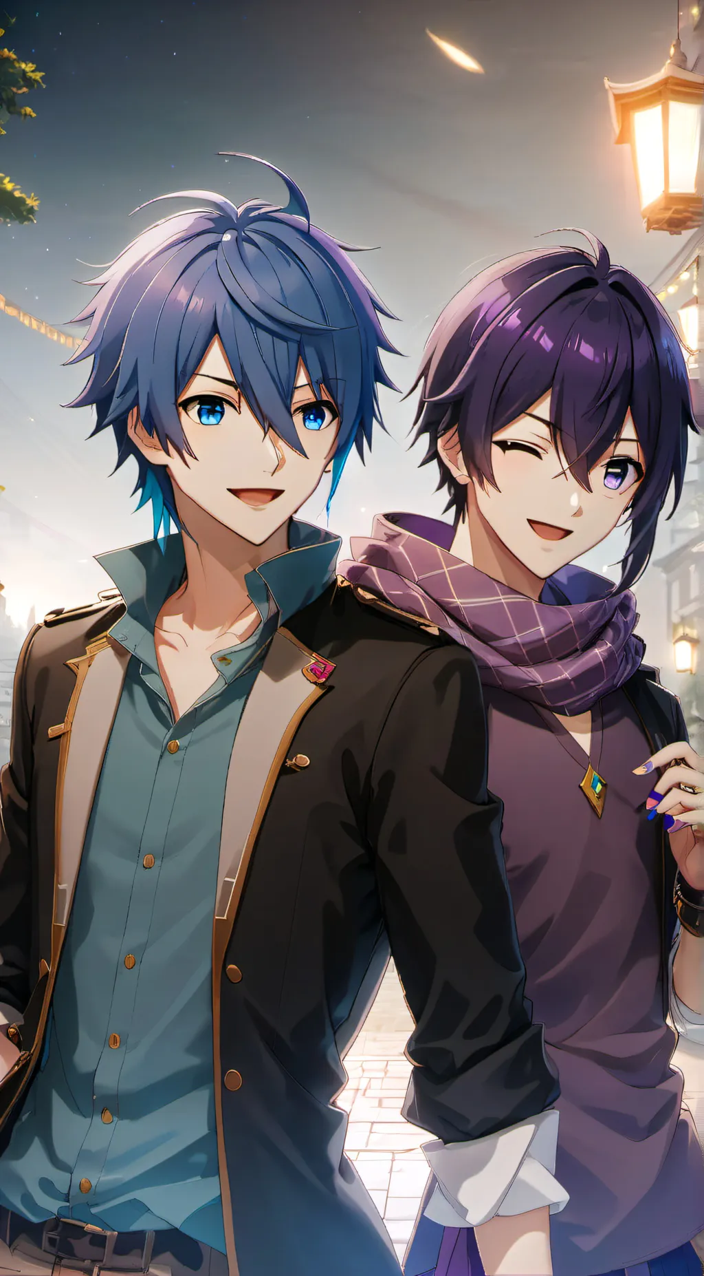 ai character: Josh and Jasper  background