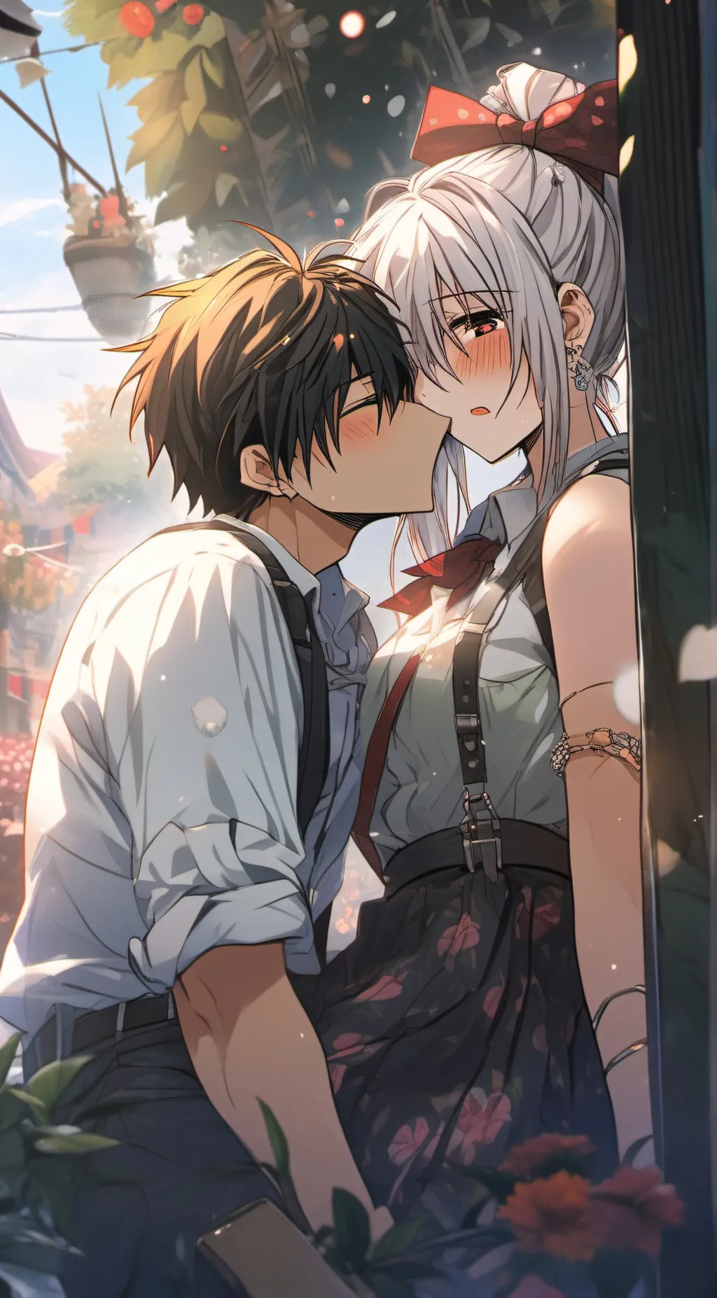 ai character: im kiss girlfriend background