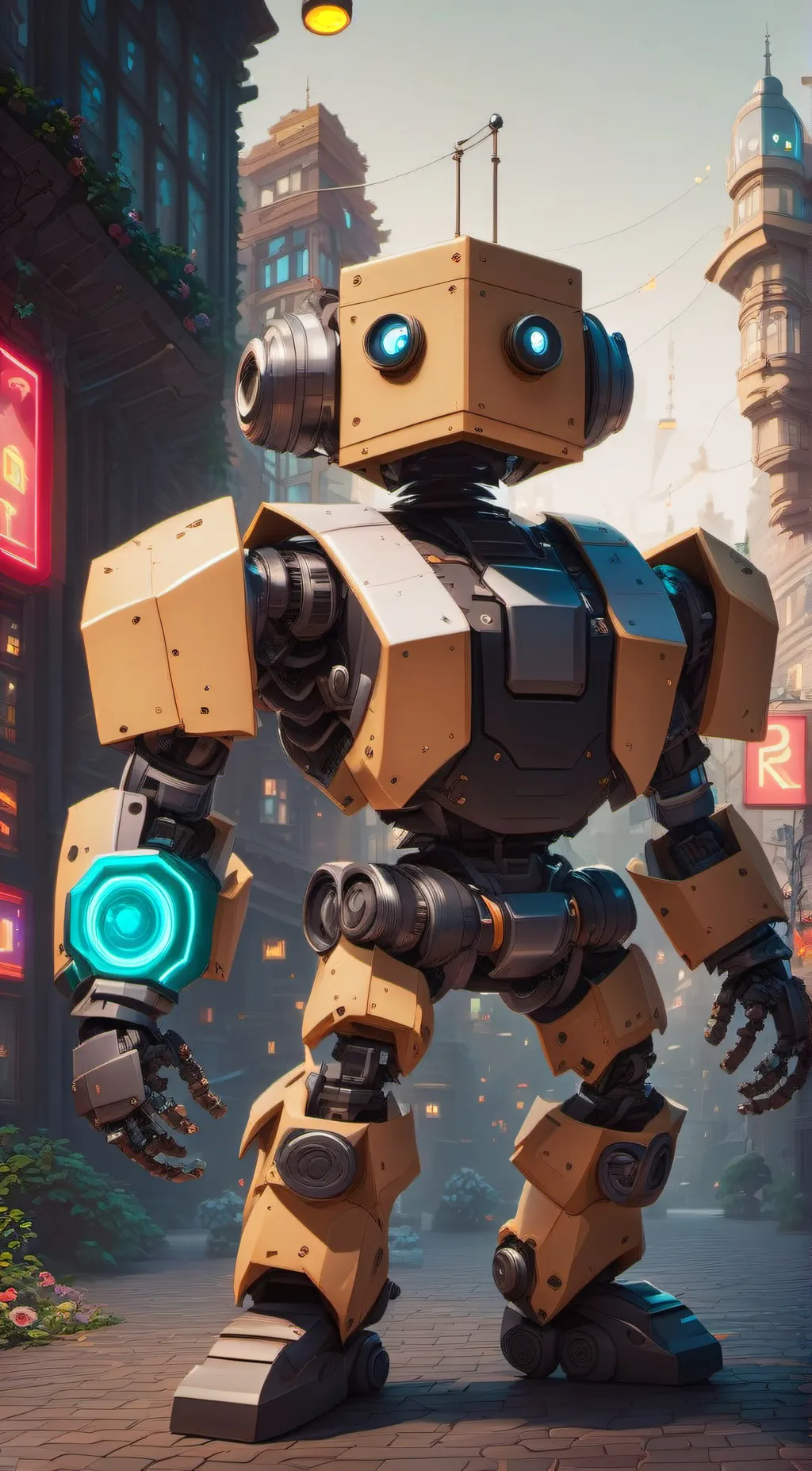 ai character: Junkbot V2. background