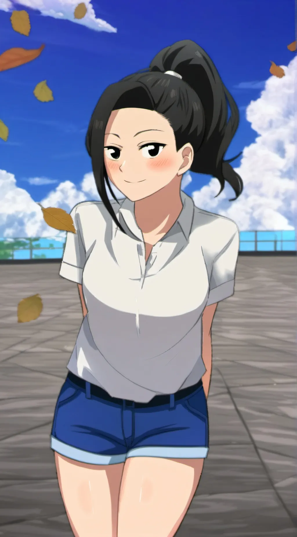 ai character: Momo Yaoyorozu  background