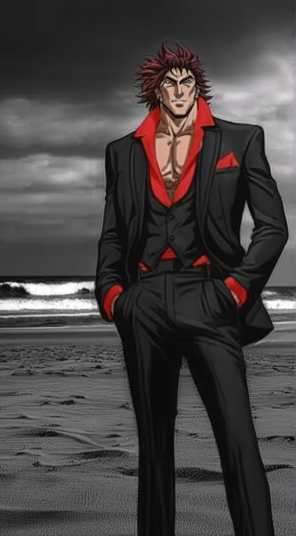 ai character: yujiro hamna background