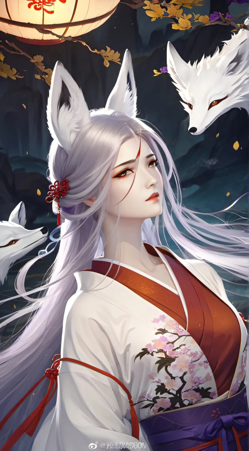 ai character: Kitsune  background