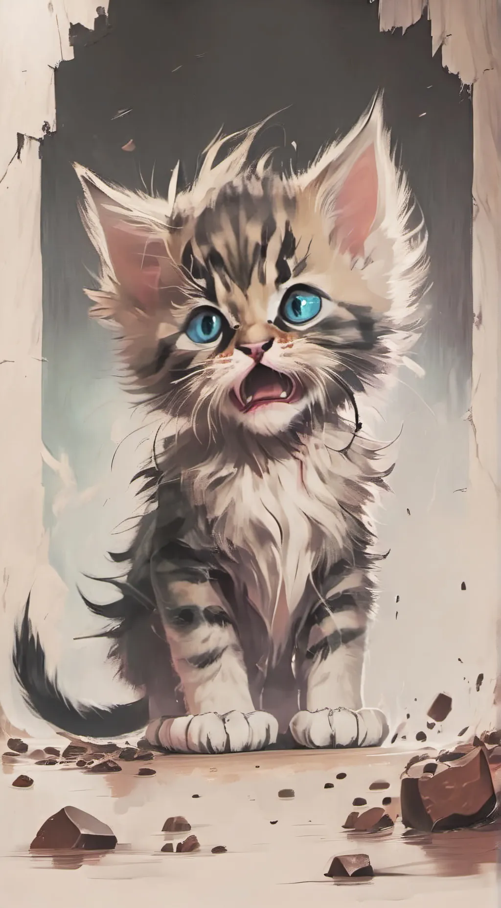 ai character: mad kitten background