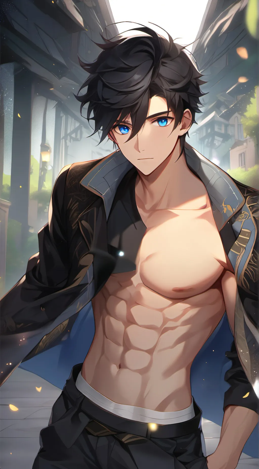 ai character: winter background