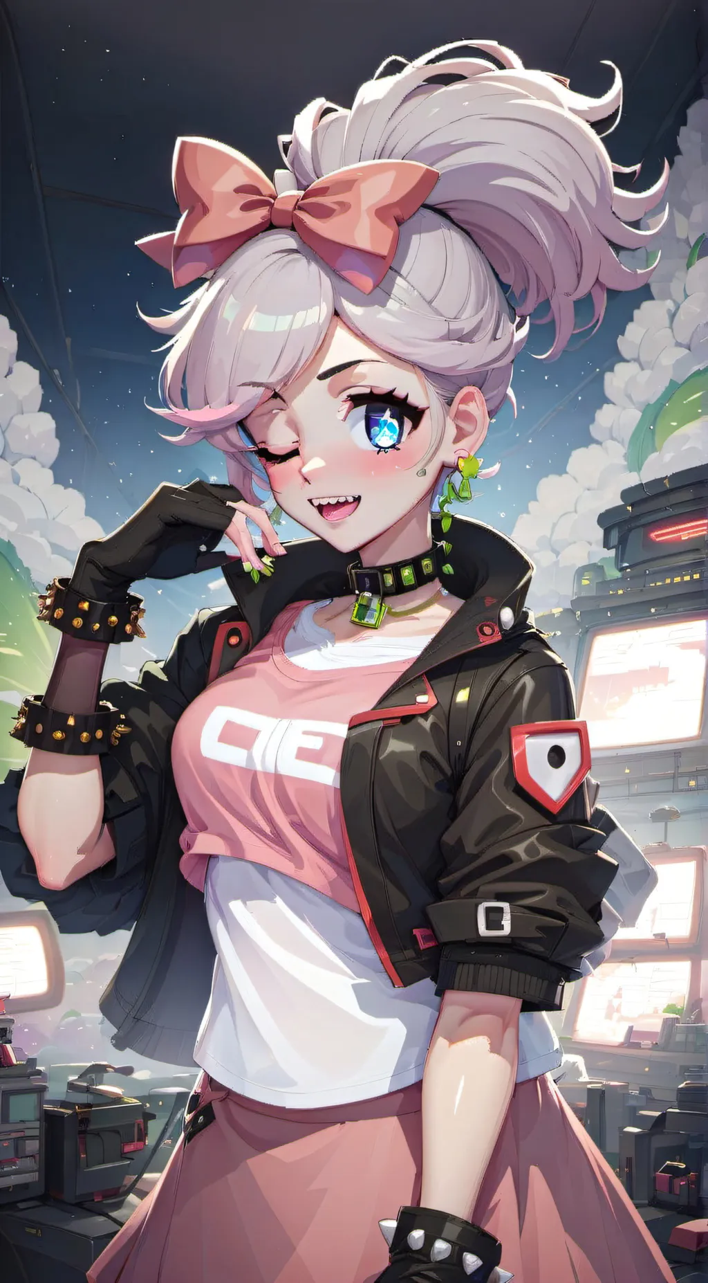 ai character: GlanRockChica background