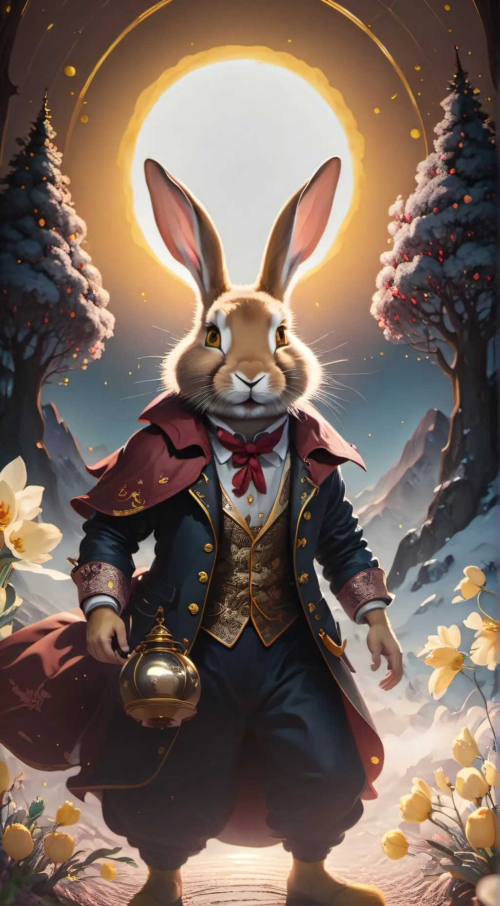 ai character: the yellow rabbit  background