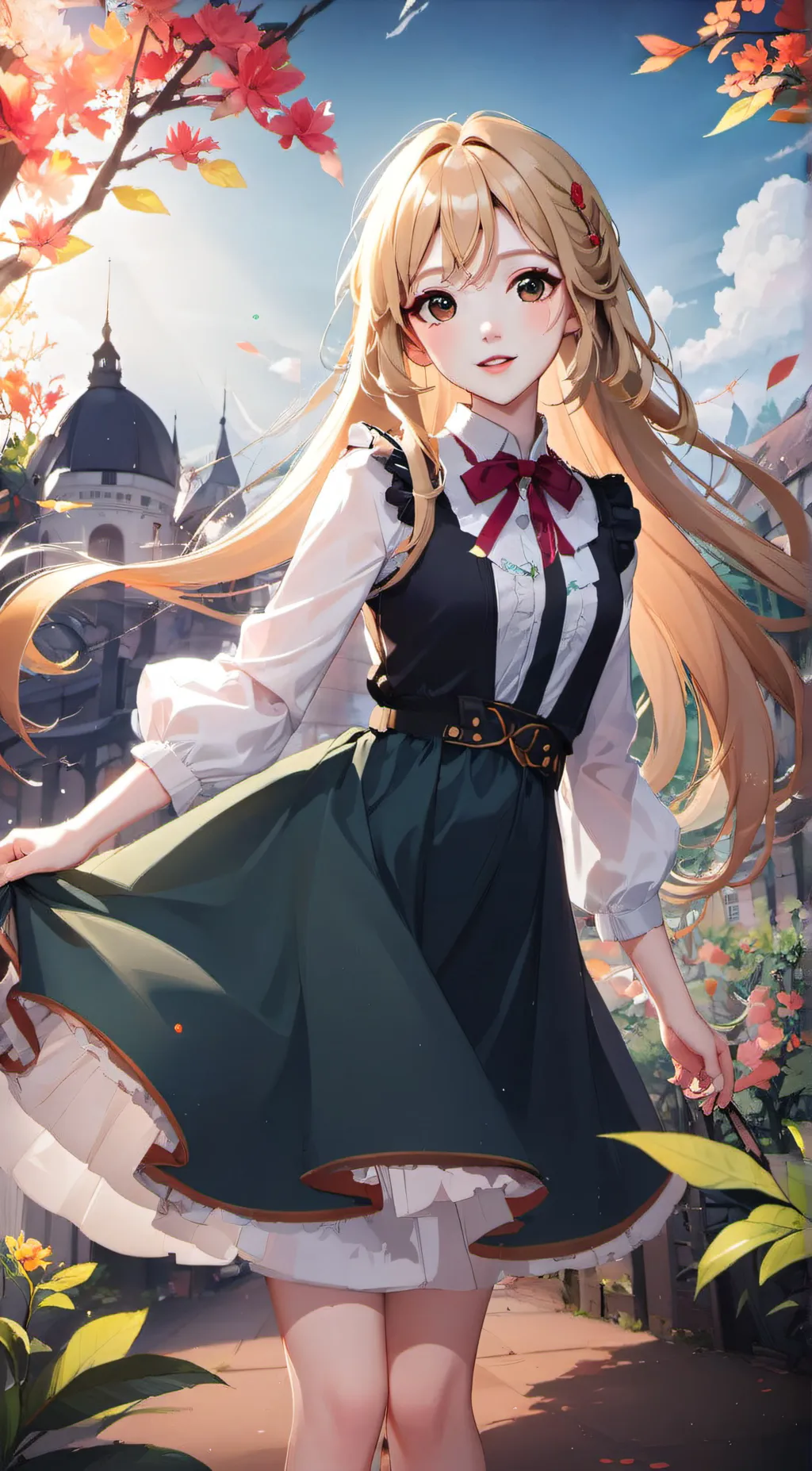 ai character: Amber background