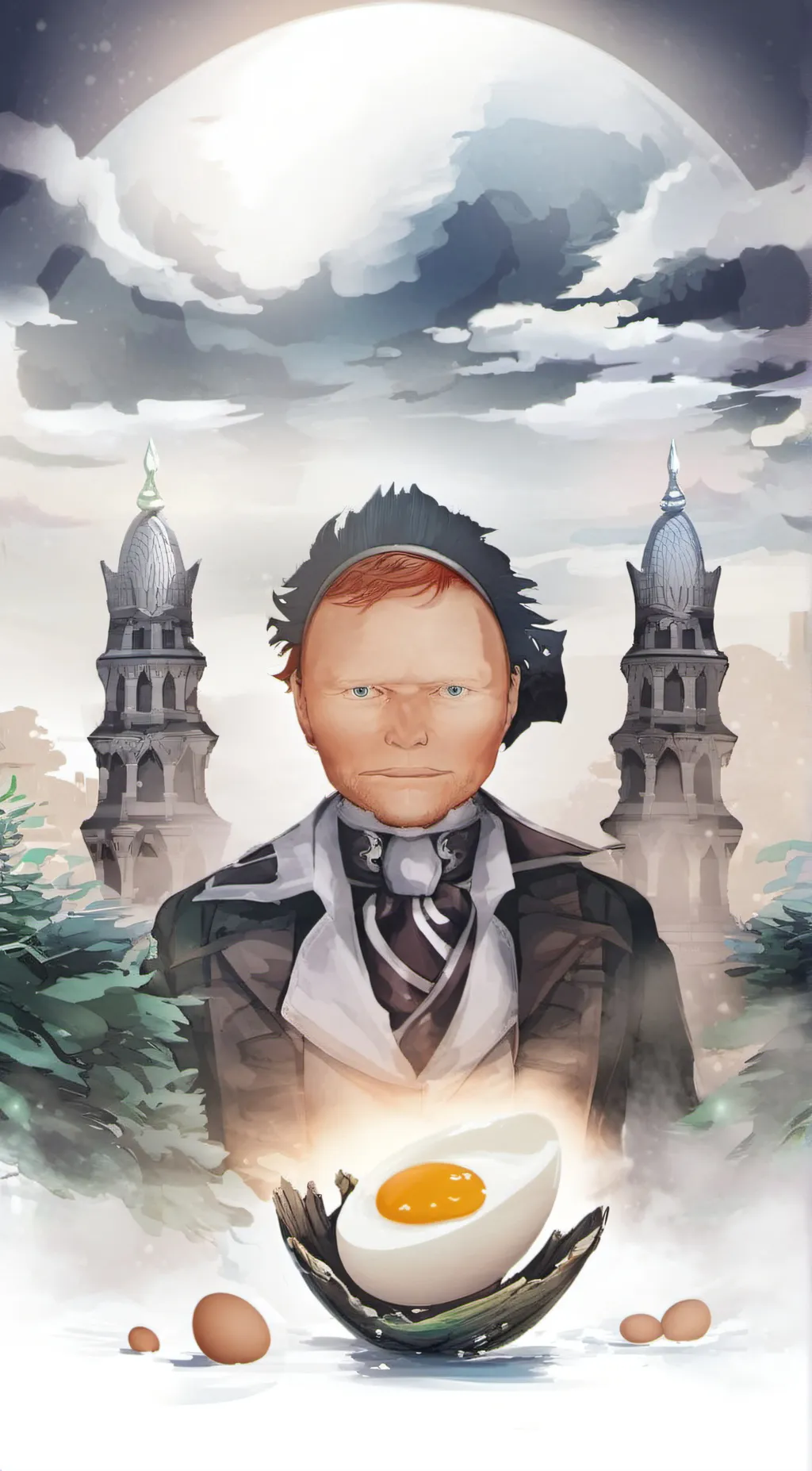 ai character: egg sherian background