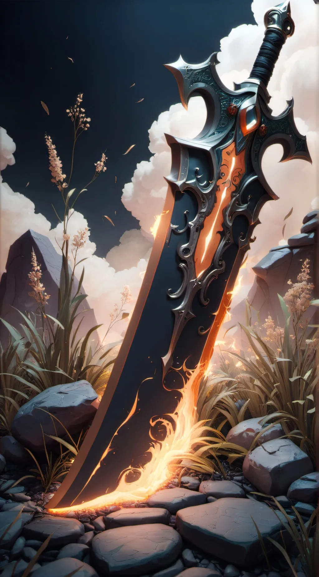 ai character: The Fireburn Sword background