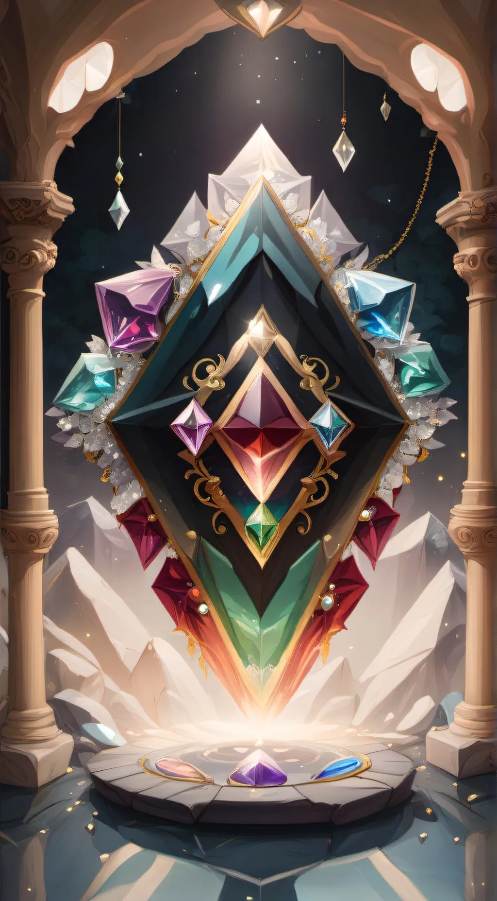 ai character: Element Gems background