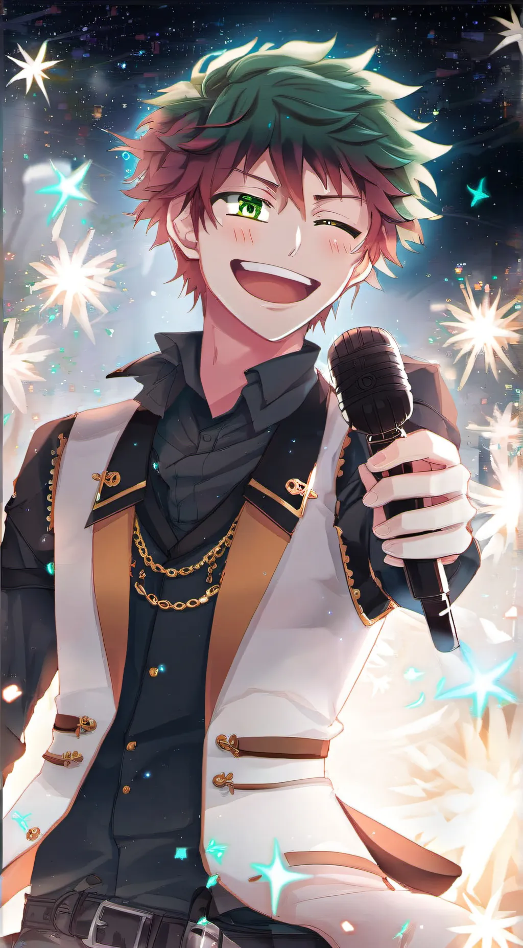 ai character: Singer Deku background
