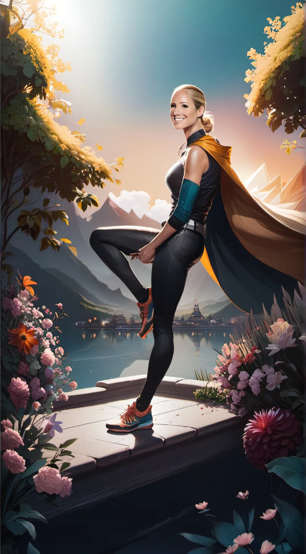 ai character: Michelle McCool  background