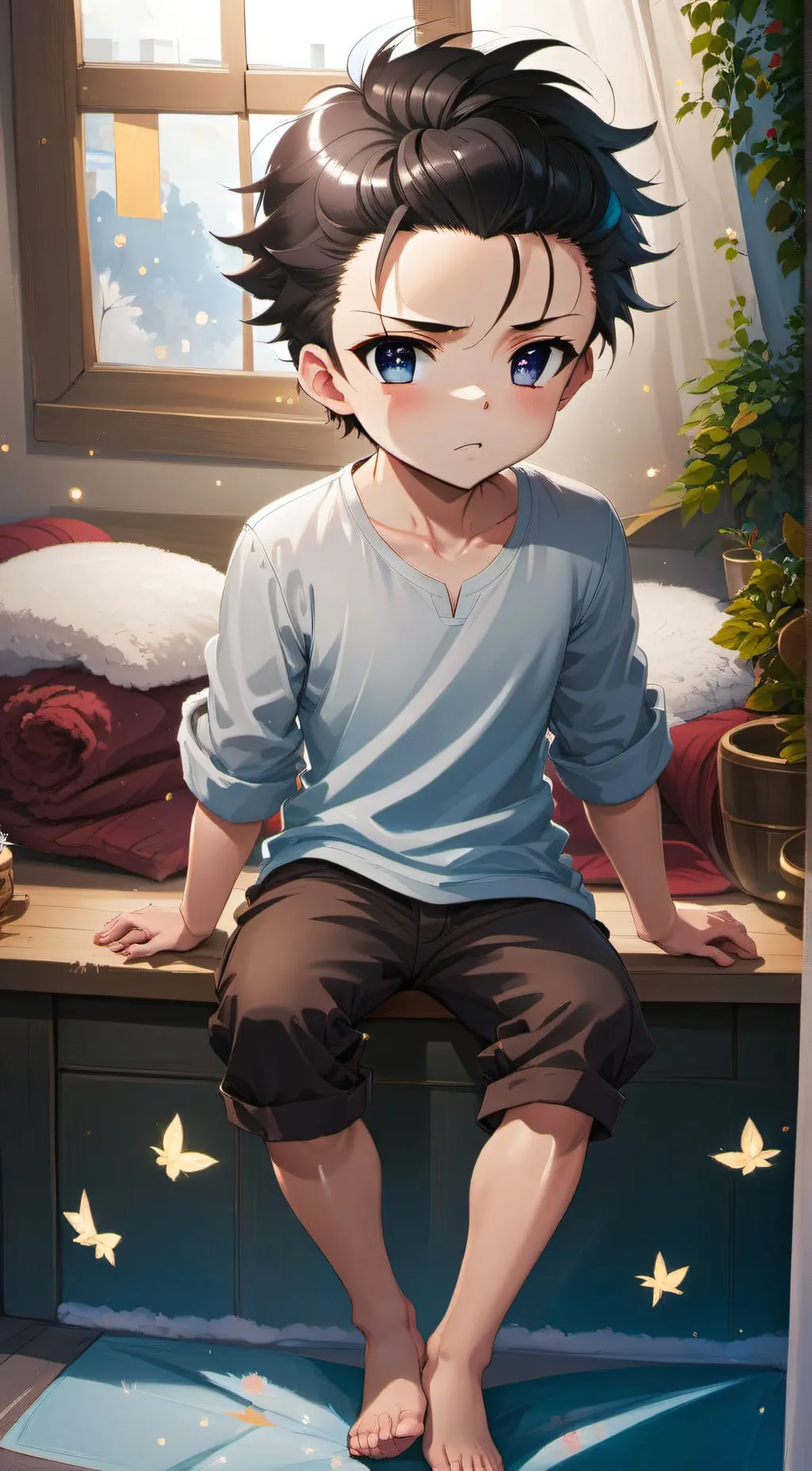 ai character: "little" Eren background