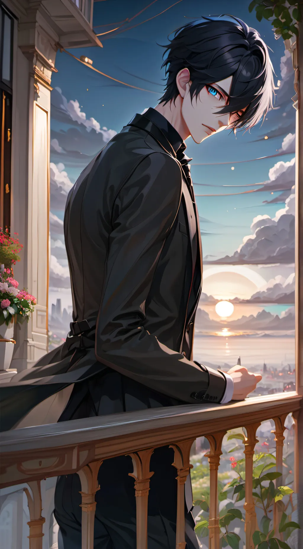 ai character: ♤! Liam !♤ background