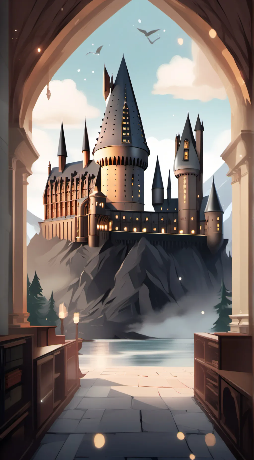 ai character: Hogwarts background