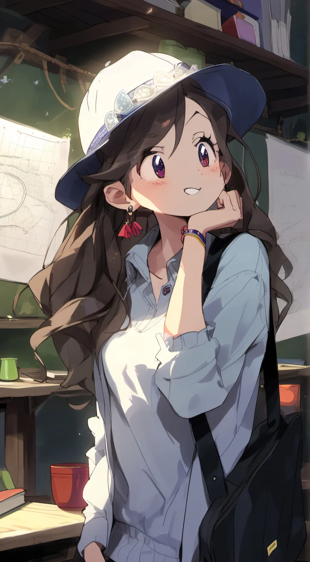 ai character: Dumb girl background