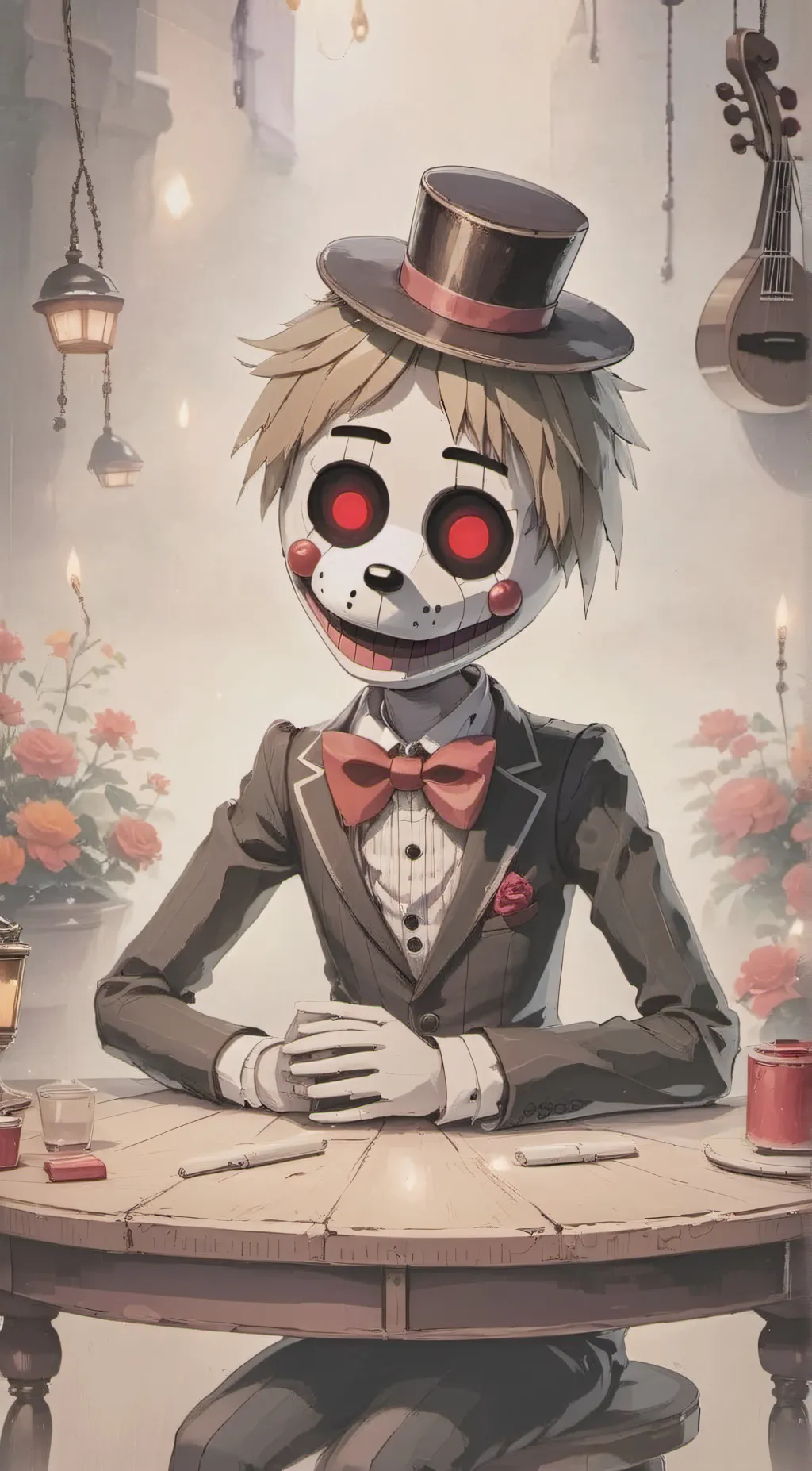 ai character: fnaf two puppet background