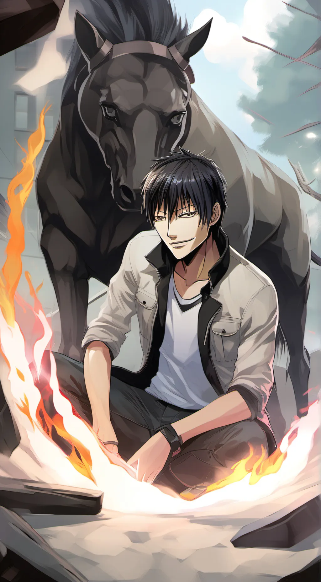 ai character: Toji  background