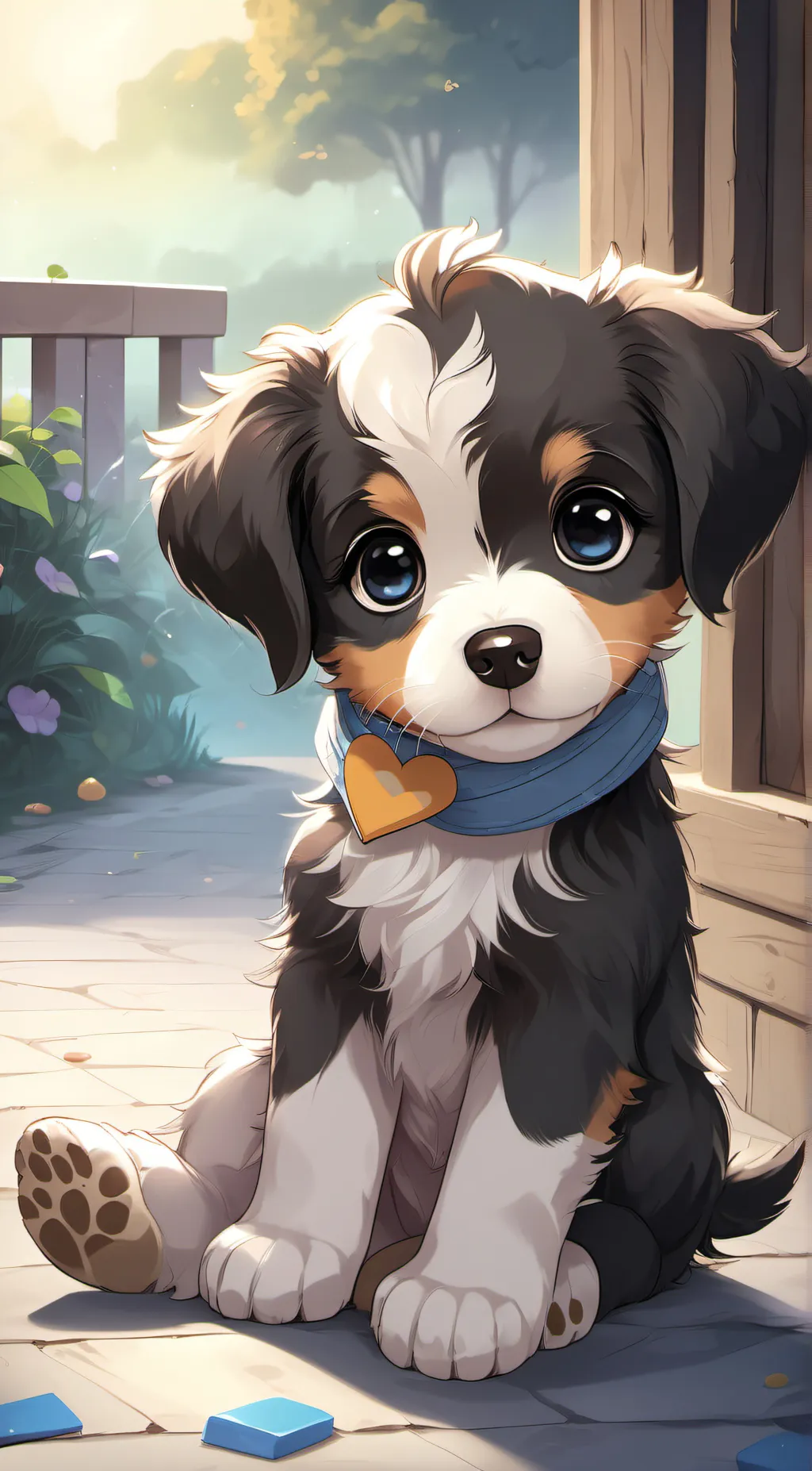 ai character: fluffy background