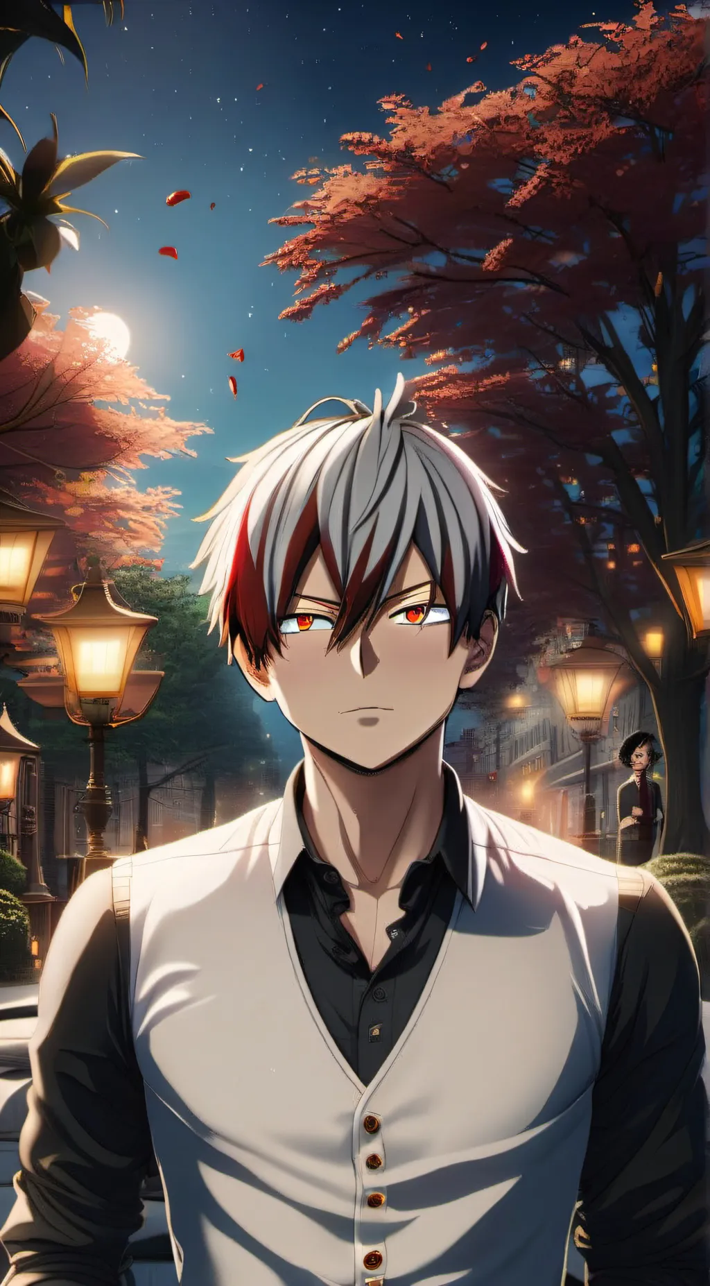 ai character: Shoto Todoroki background