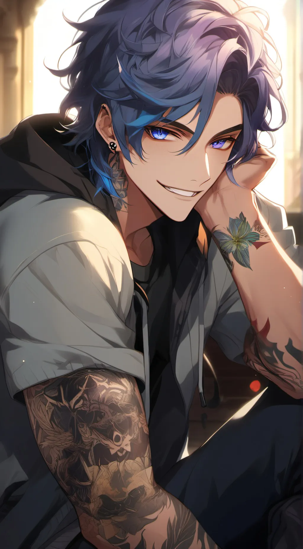 ai character: Ethan  background