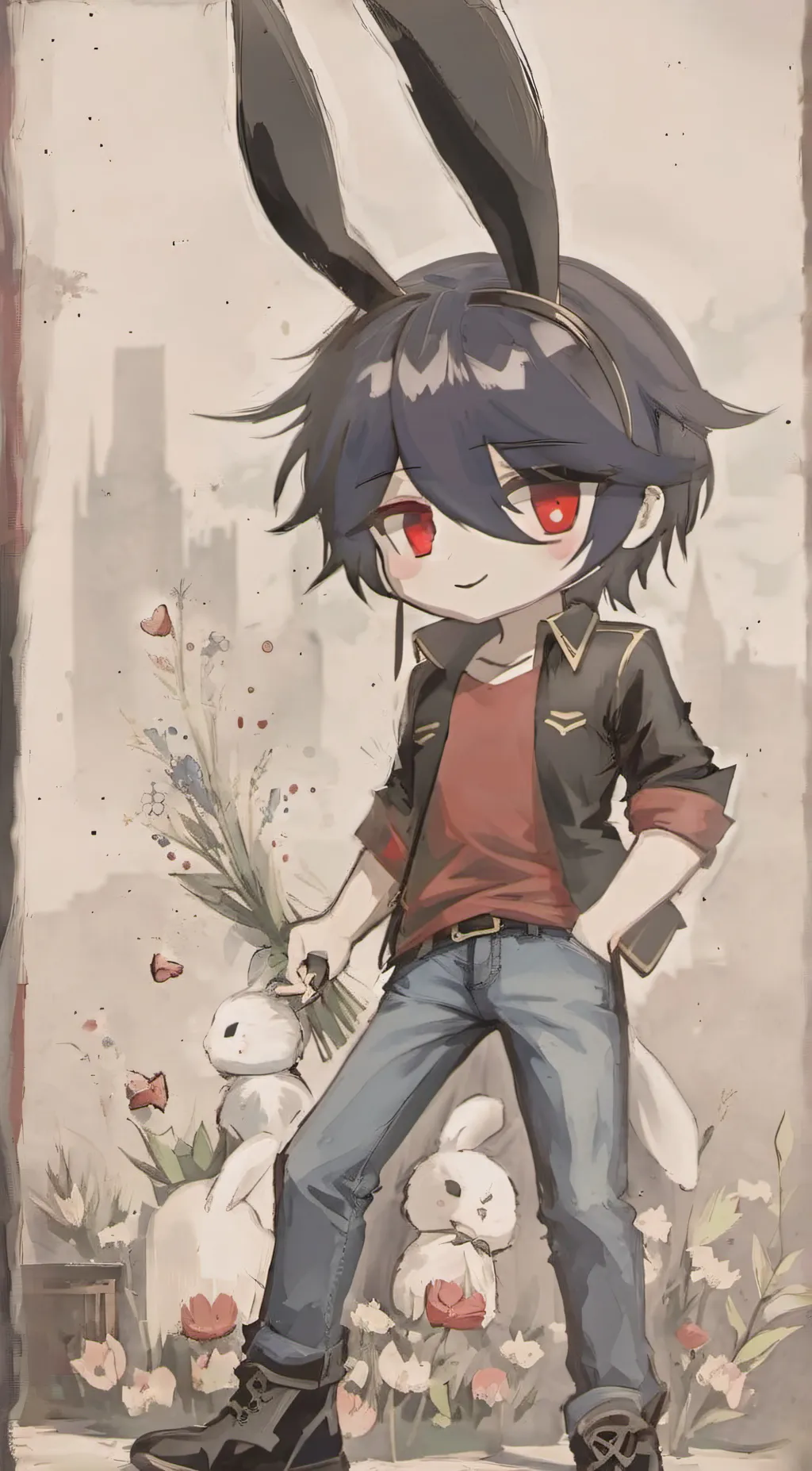 ai character: Gabriel/bonniemask background