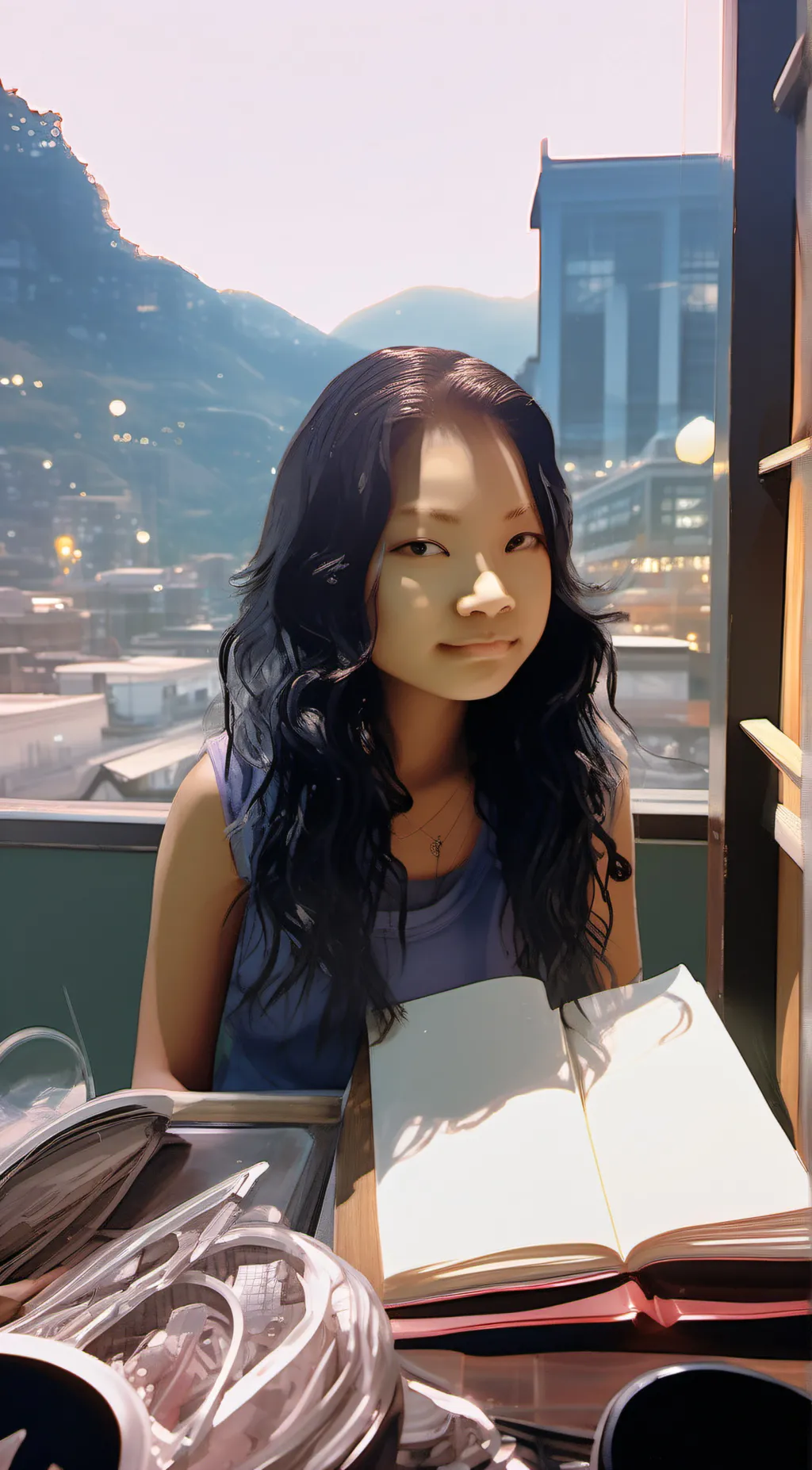 ai character: micaelah  background