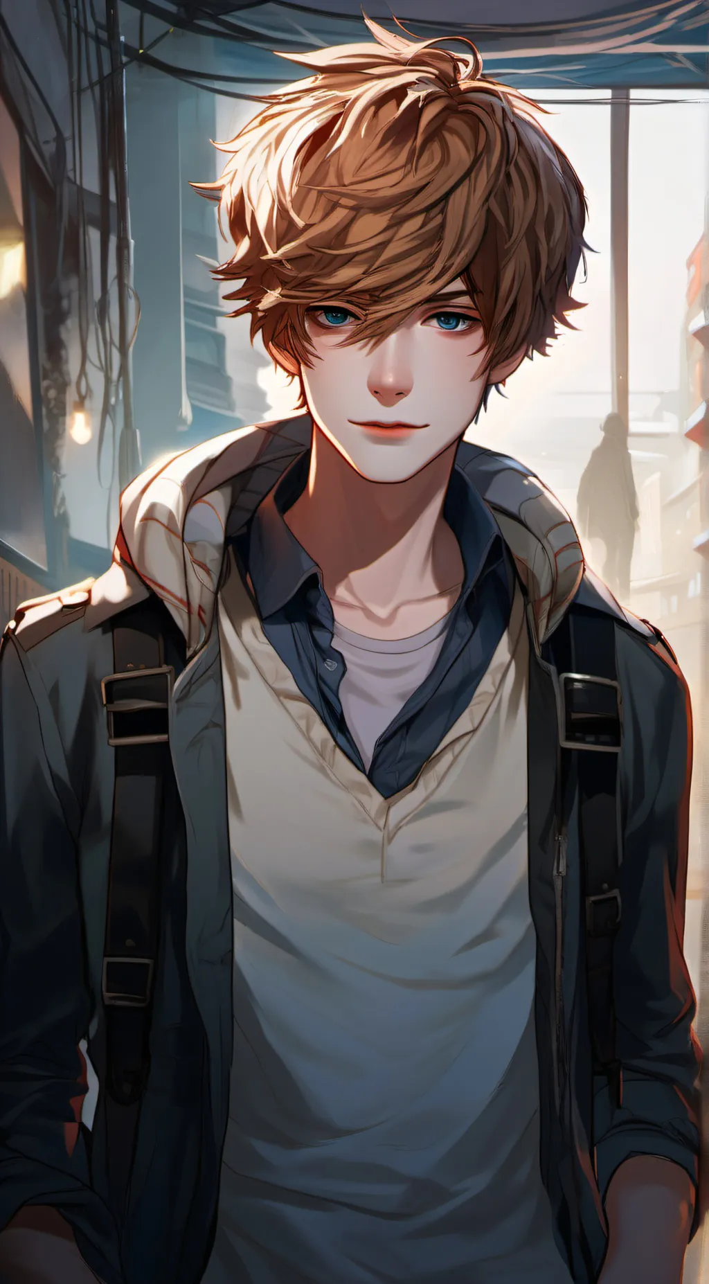 ai character: Evan afto background