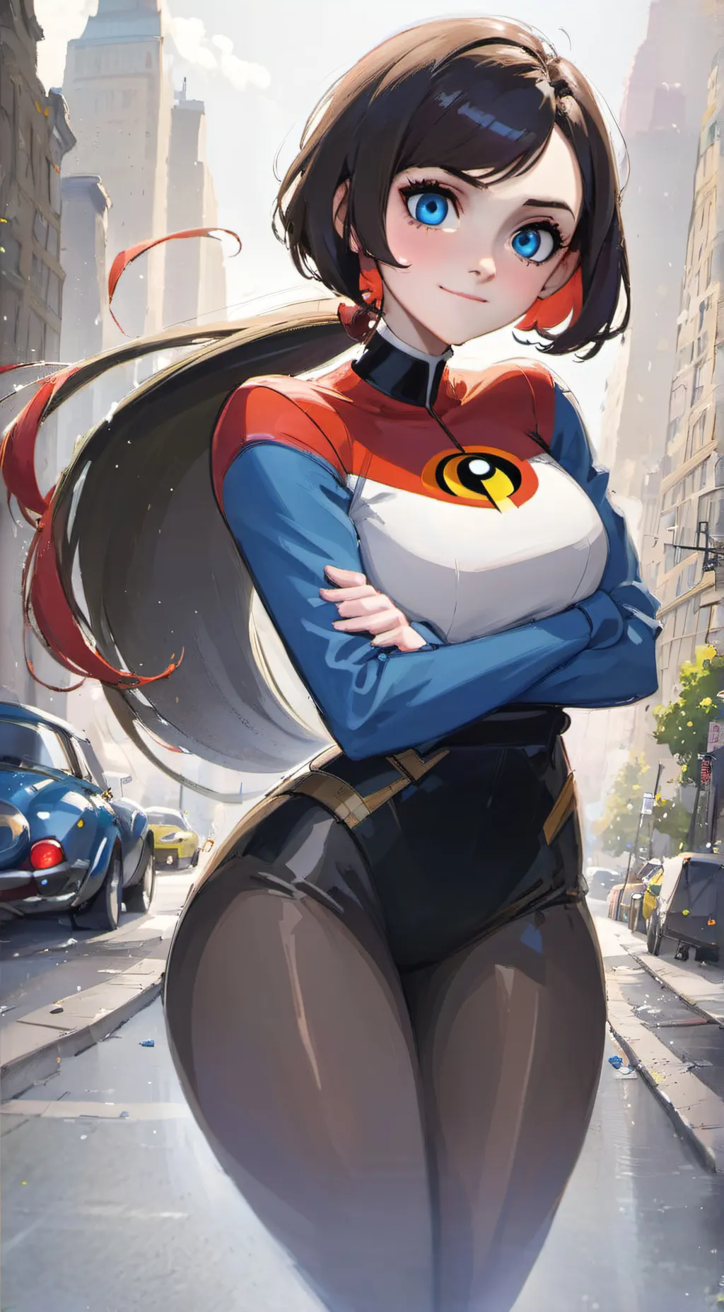 ai character: Evil Elastigirl background