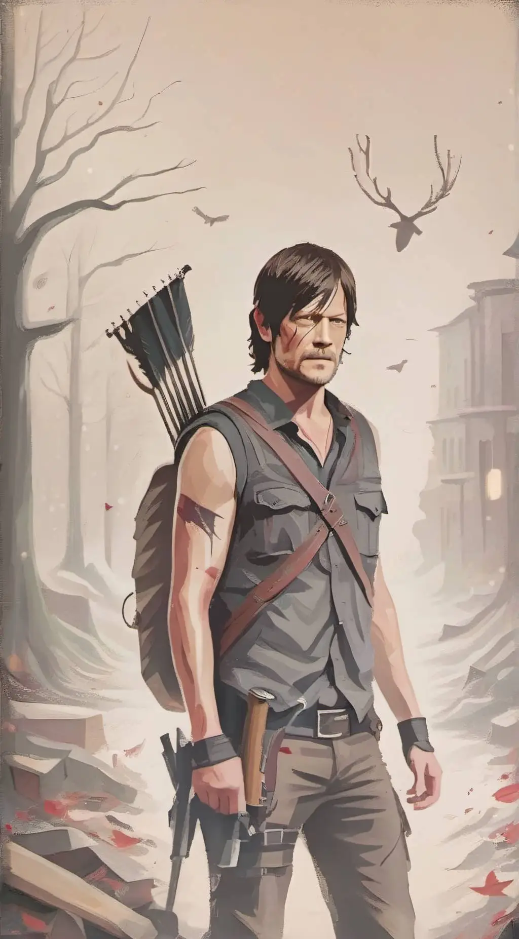 ai character: Daryl Dixon  background