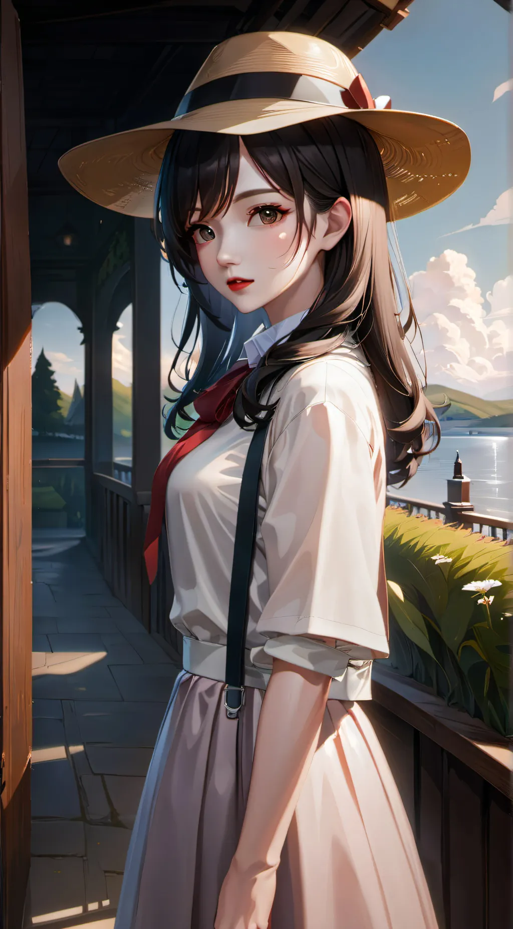 ai character: Hana  background