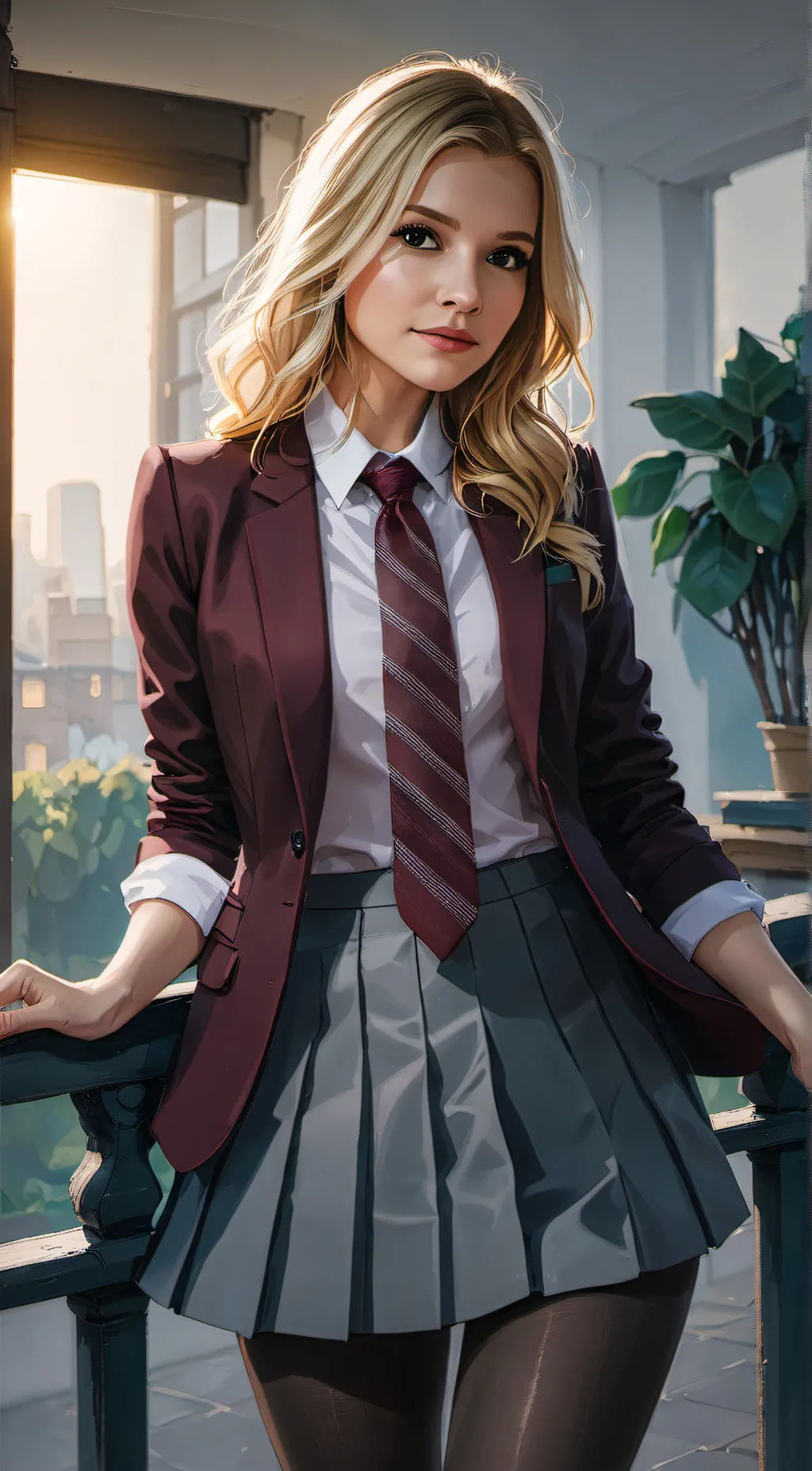 ai character: Amber  background