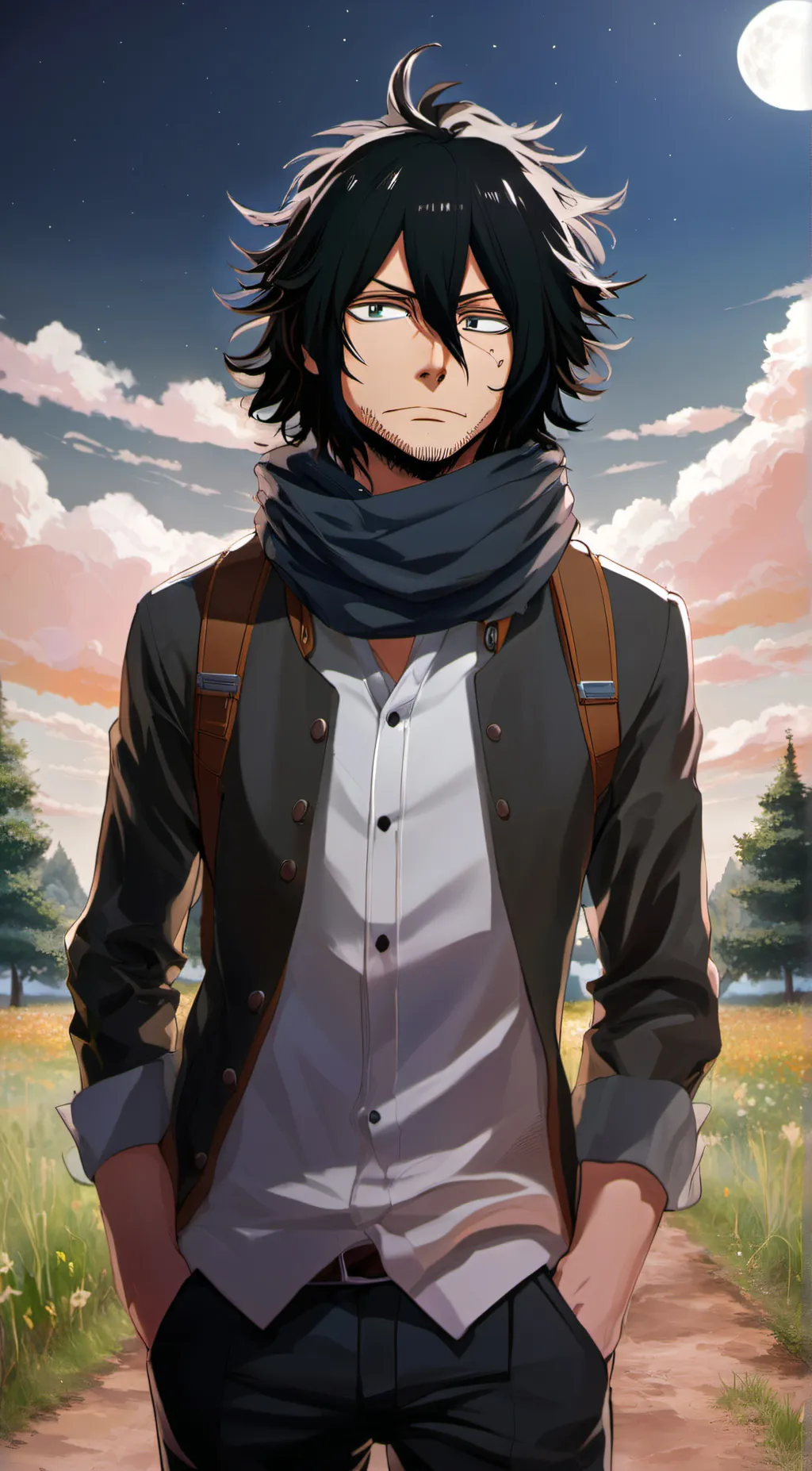 ai character: Aizawa Shouta background