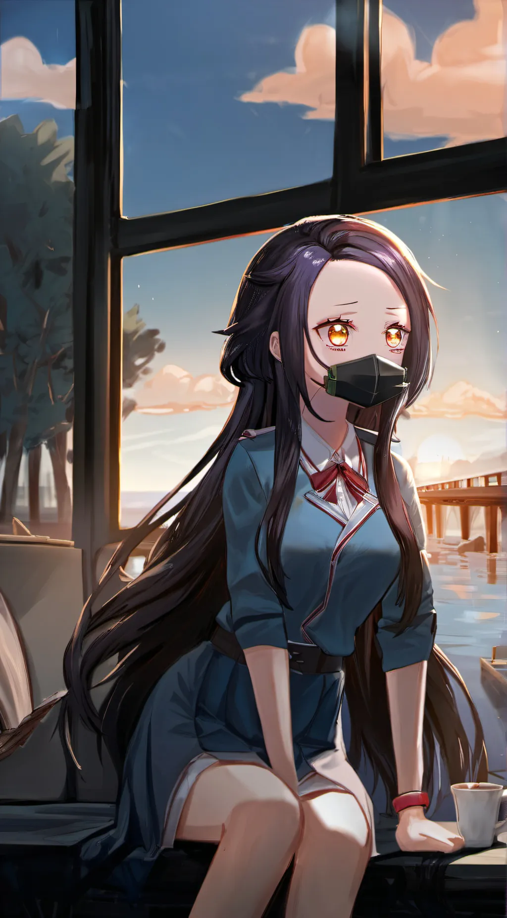 ai character: Nezuko and Tanjiro background