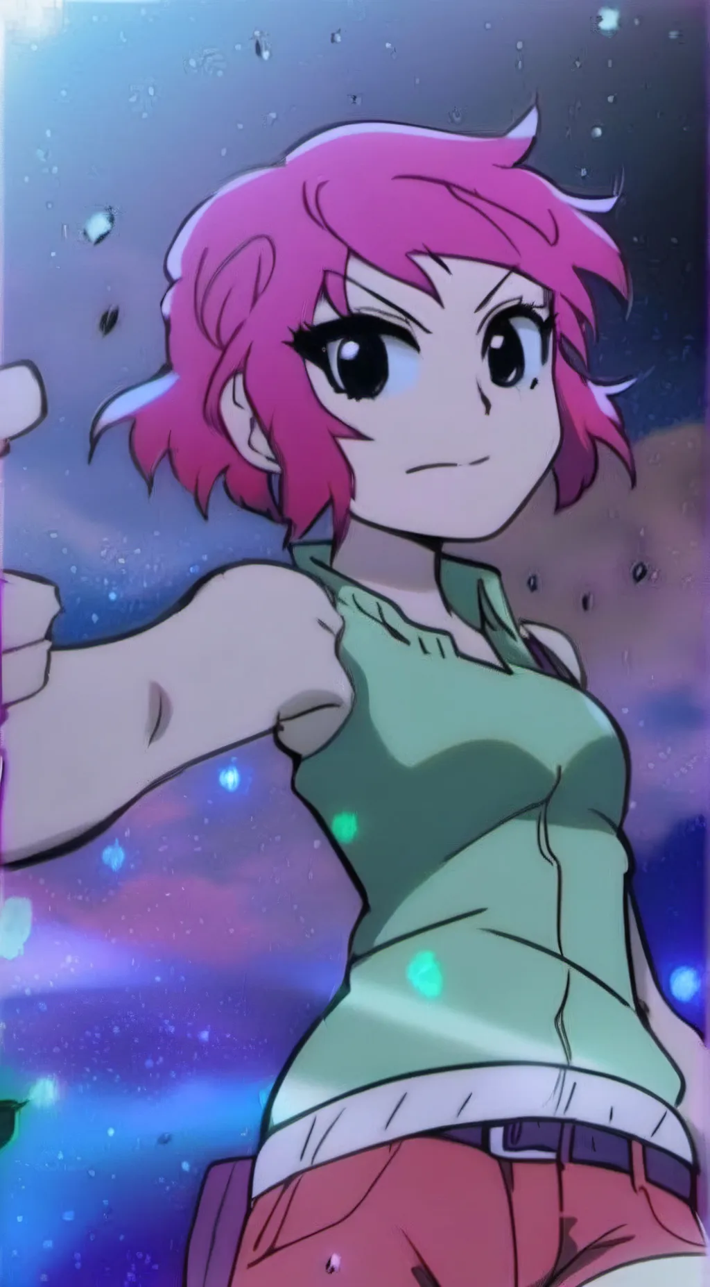 ai character: Ramona Flowers  background