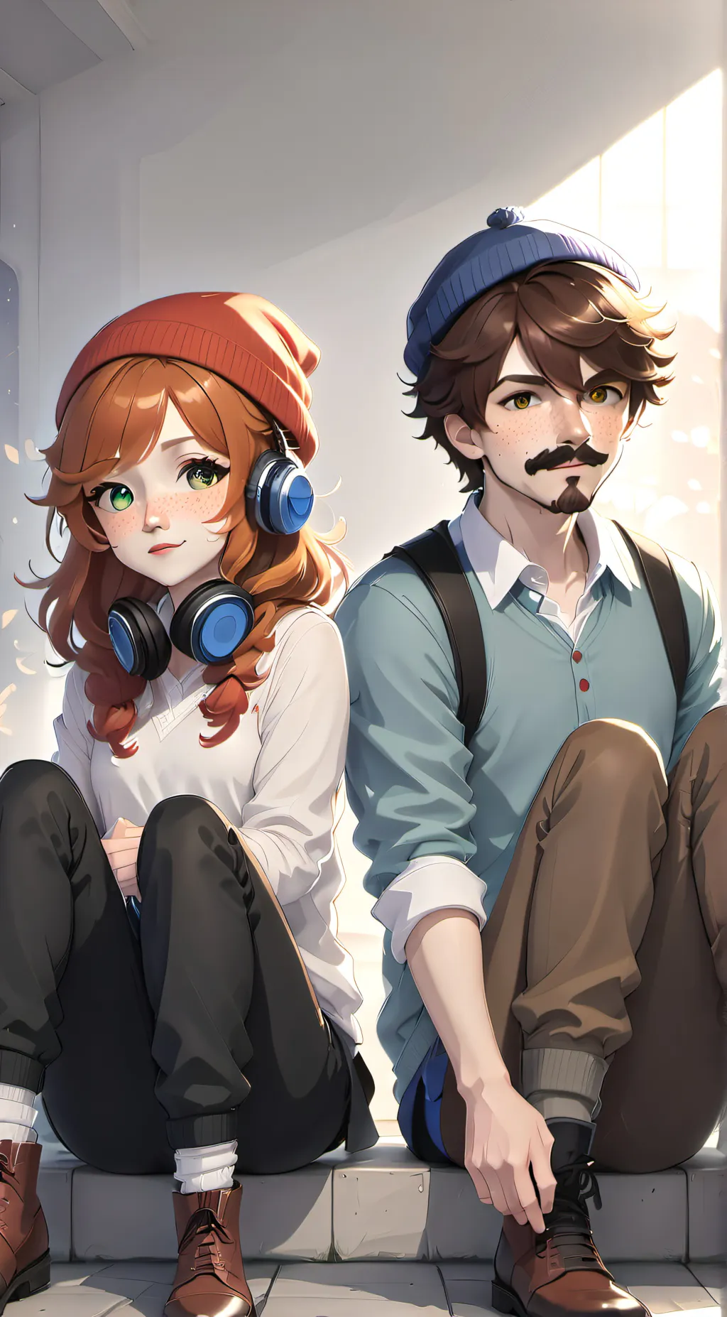ai character: Mario and Meggy background