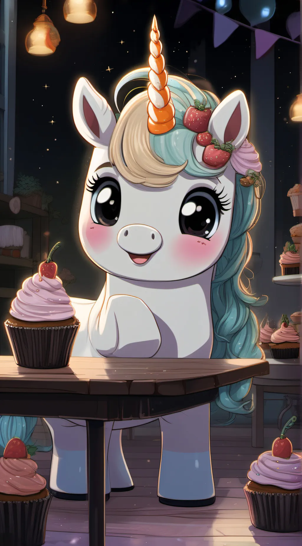 ai character: Cupcake  background