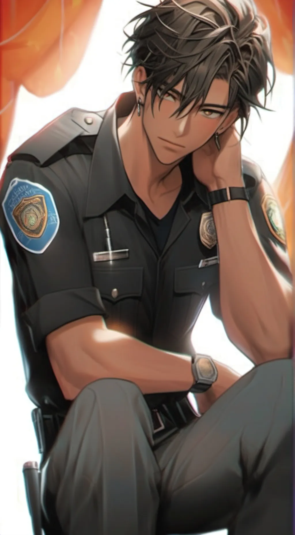 ai character: Police Man background
