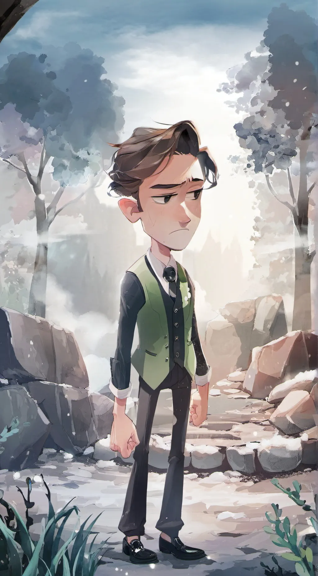 ai character: titchy background