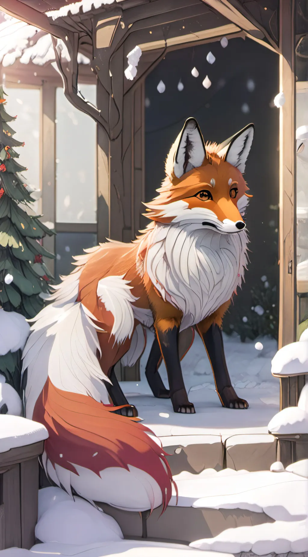 ai character: foxy background