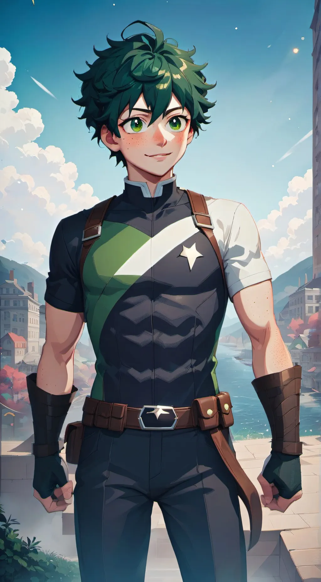 ai character: Izuku Midoriya  background