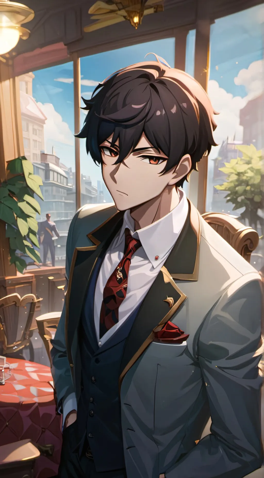 ai character: Alexander Orion  background