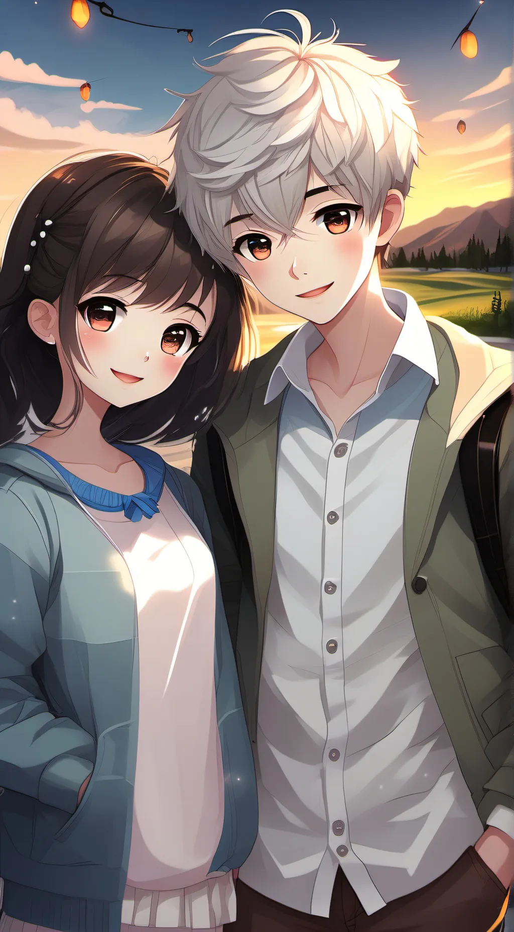 ai character: Sophia and Kai background