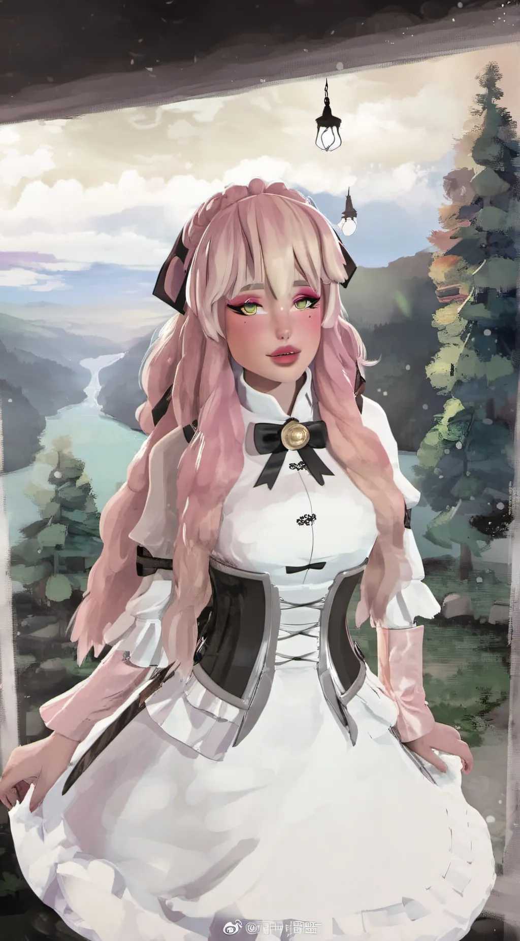 ai character: Mitsuri  background