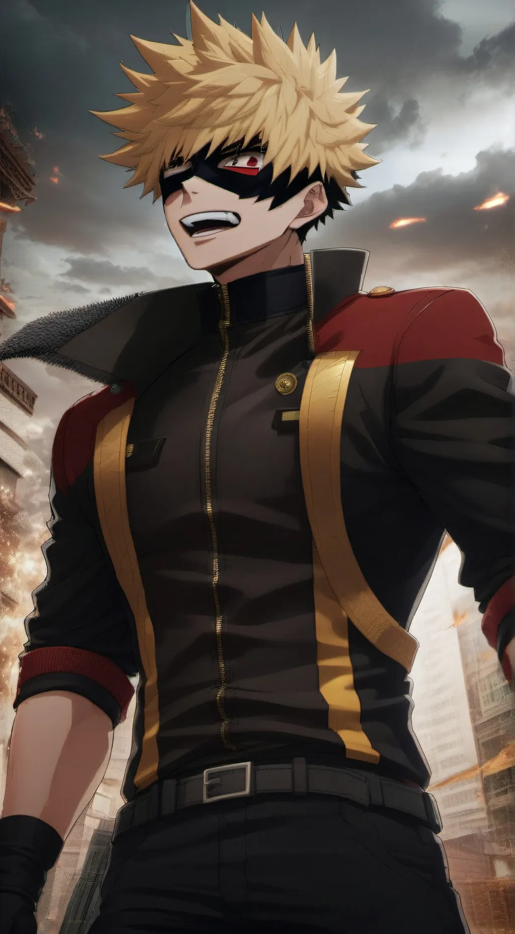 ai character: bakugo x y/n background