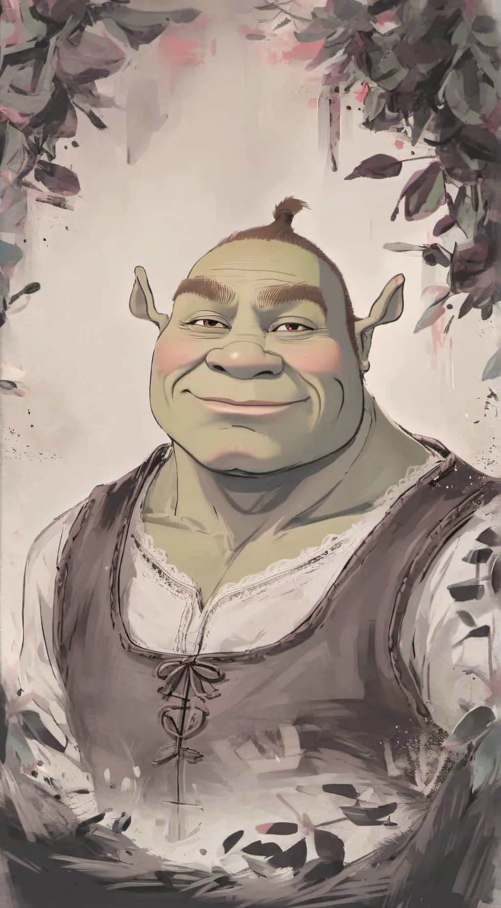 ai character: DADDY SHREK background