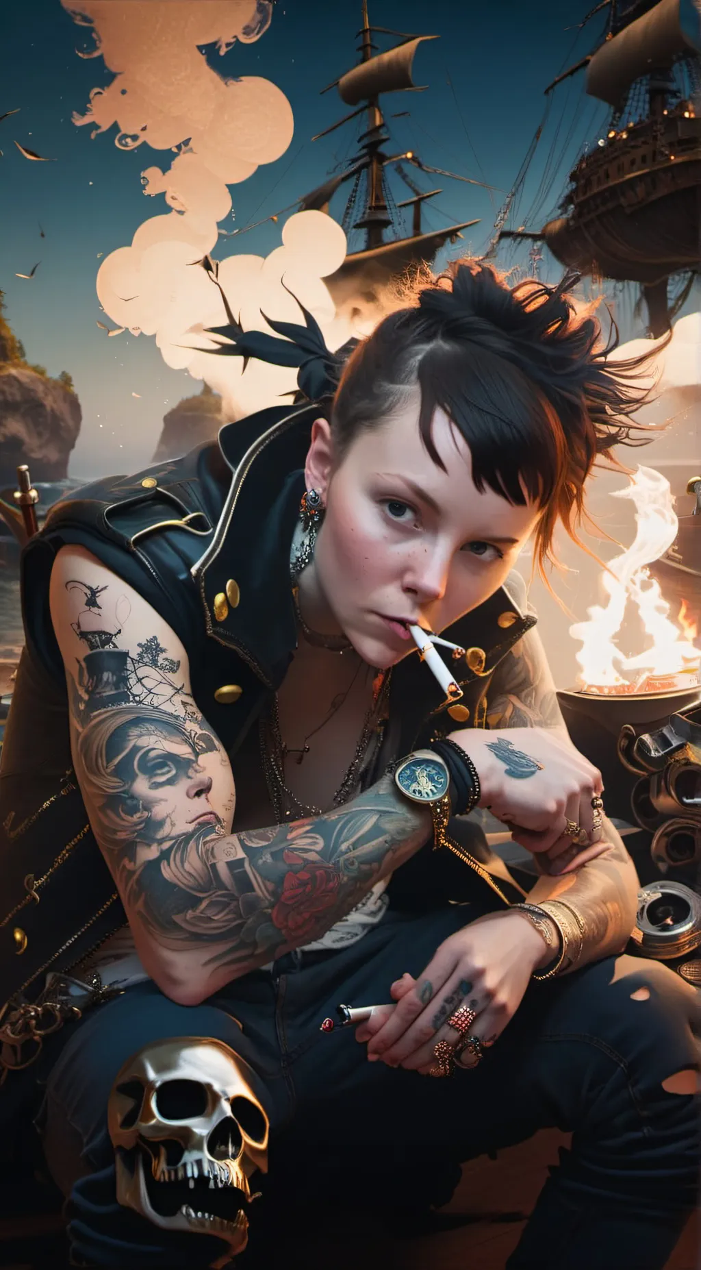 ai character: Captain Axel background