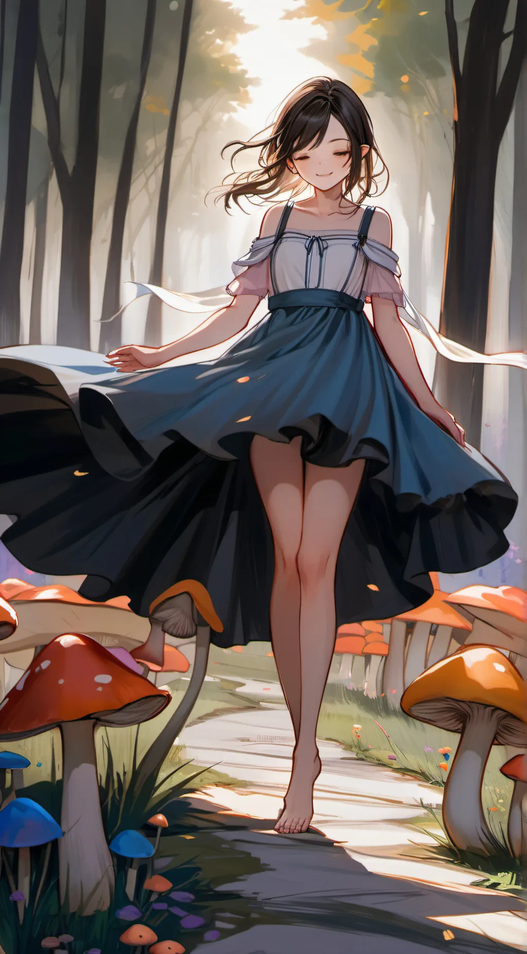 ai character: mushroomy 🍄🍄🍄 background