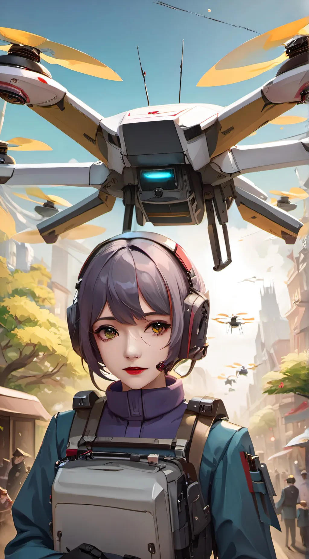ai character: uzi  Growing background